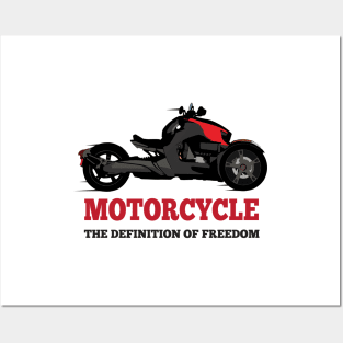 Can-Am Ryker Red - Motorcycle The Definition of Freedom Posters and Art